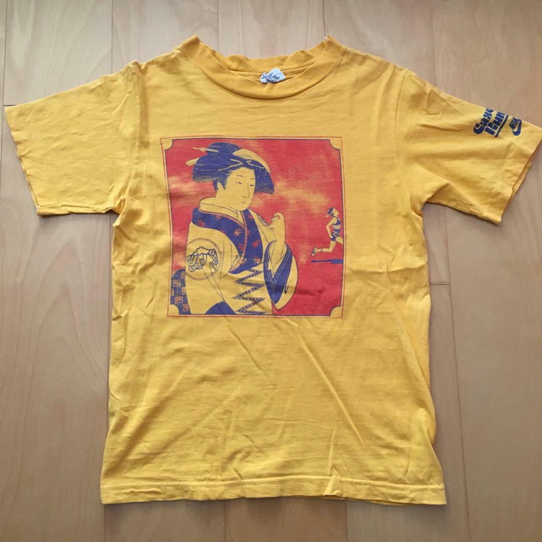 超レア 希少 名品 80's NIKE ナイキ 浮世絵Tシャツ Hanesタグ - メルカリ