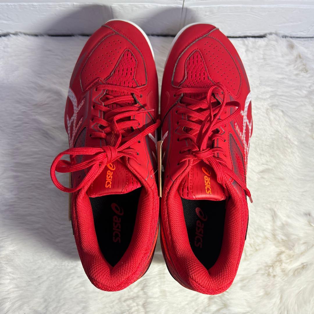 アシックスasics プレステージライト4 ワイド オムニ クレー 赤 テニス