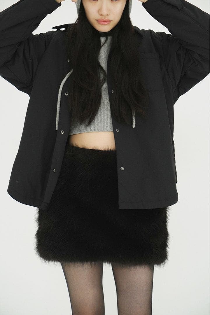 CLANE FAKE FUR LOW WAIST MINI SKIRT - メルカリ