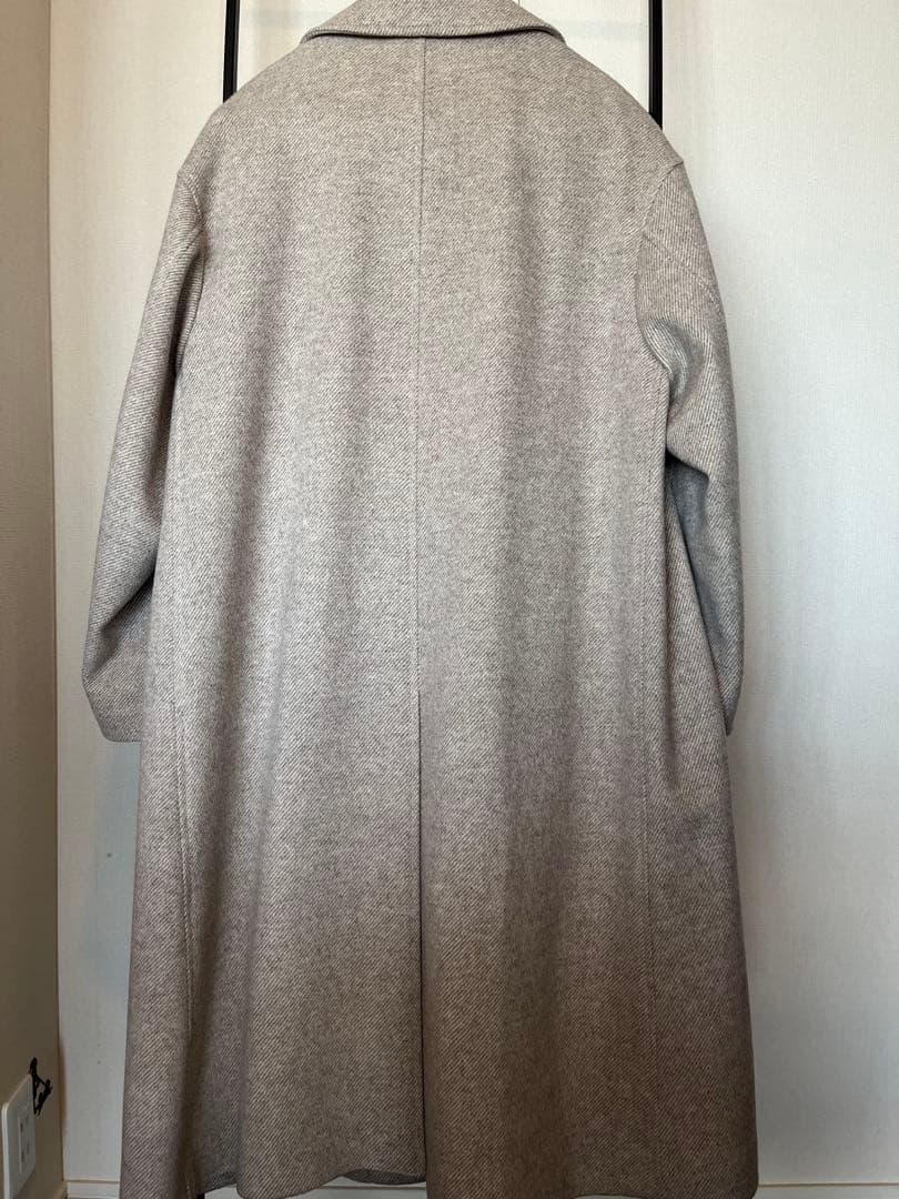 エディフィス メリノウール ダブル オーバーコート ベージュ