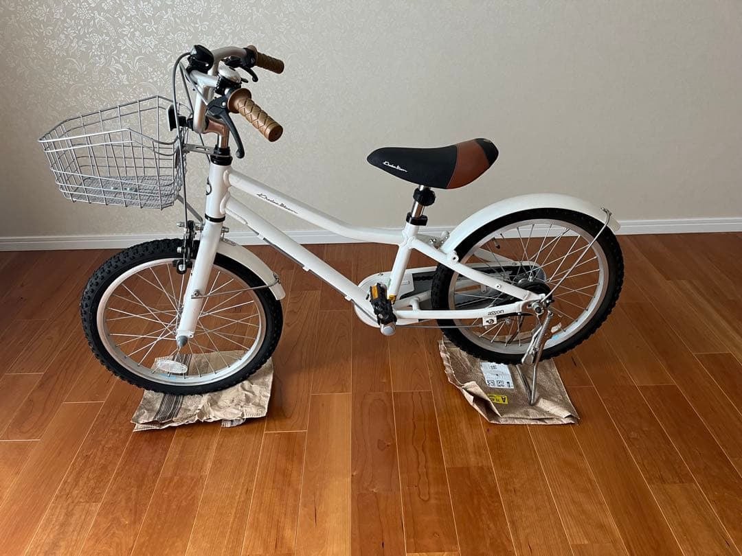 KhodaaBloom コーダブルーム子供用自転車 ホワイト 前バスケット付き Khodaa Bloom（コーダーブルーム） 2024年モデル asson J24 アッソン