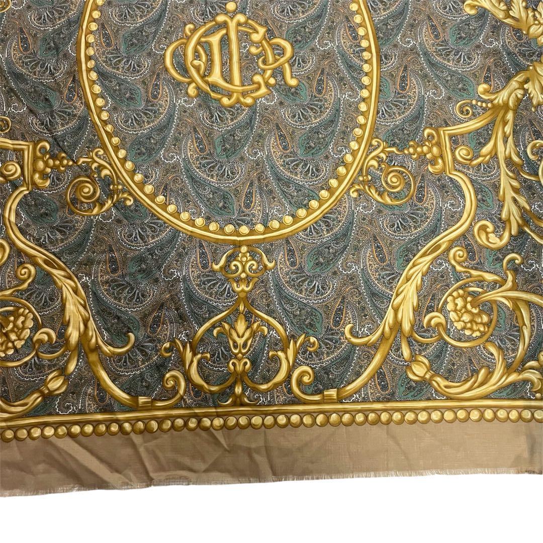 ◯Christian Dior ペイズリー柄 シルク＆ウール 高級大判ストール