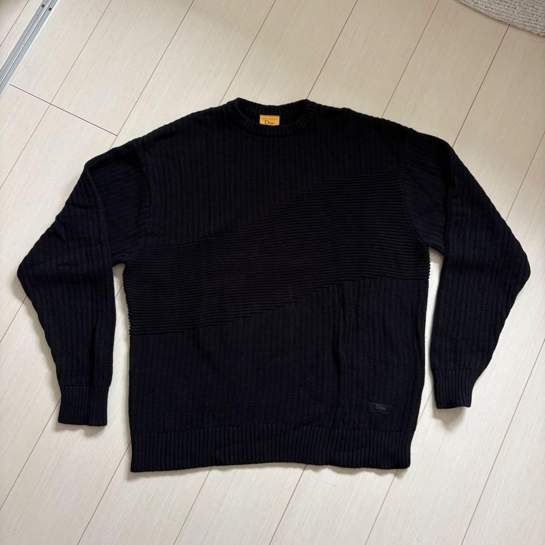 Dime ブラック クルーネックセーター　M ニット セーター 「滝沢眞規子さん着用/洗える」ウールカシミヤ クルー
