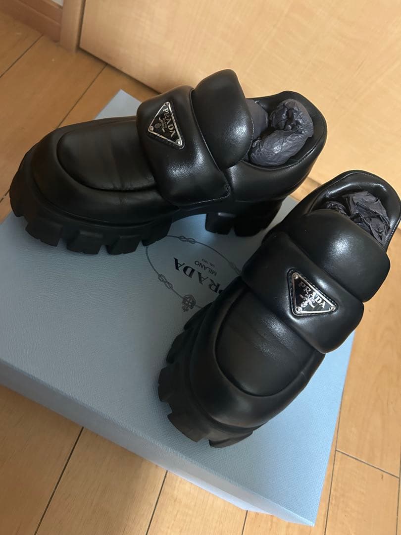 ニ*コ様 PRADA プラダローファー ソフトパテッドナッパレザー サイズ36