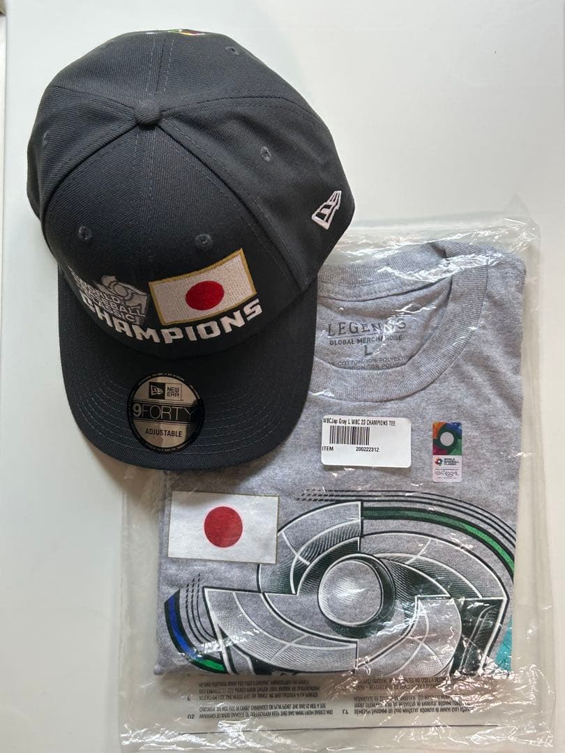 WBC2023 チャンピオンTシャツ・キャップセット 優勝記念品 WBC ✴︎2023侍ジャパン優勝記念✴︎キャップとチャンピョンTシャツ2点