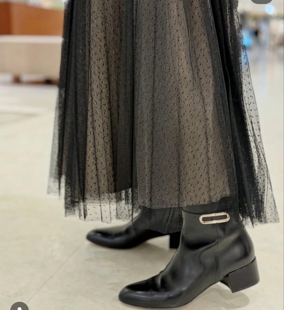 ツルバイマリコオイカワ 定価3.8万 チュールスカート Ballone ドット柄