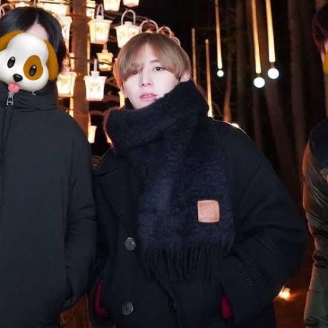 LOEWE ロエベ モヘア マフラー 黒 山田涼介着用品✨️美品！ - メルカリ