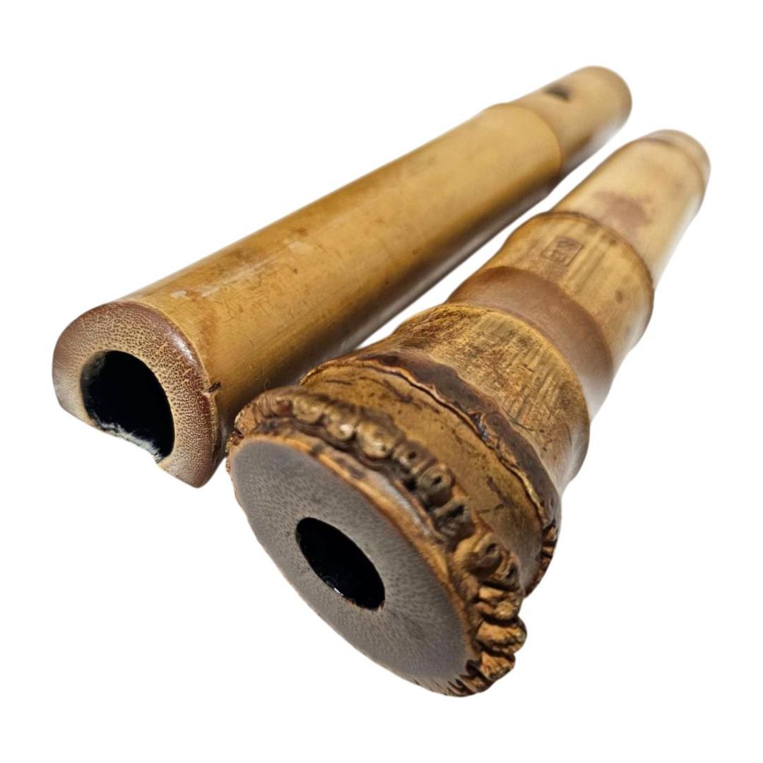 希少 尺八 琴古流 佐竹 1尺7寸 5孔 銘あり 2印