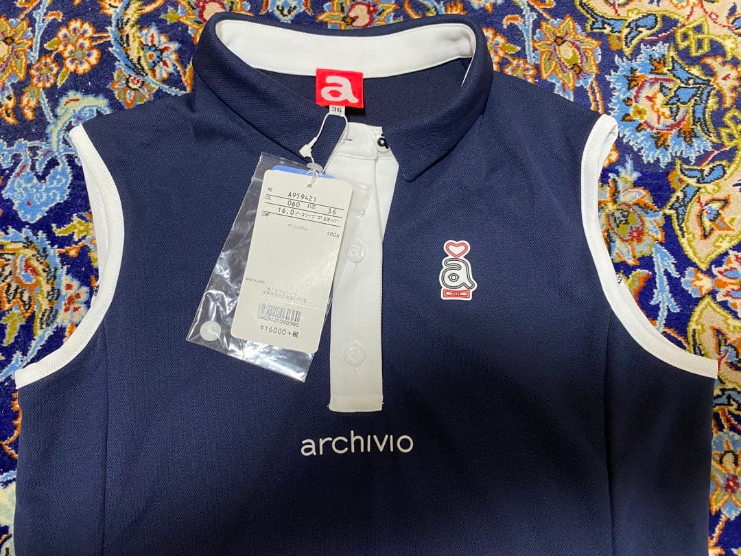 archivio アルチビオ ネイビー ゴルフセットアップ シャツ&スカート