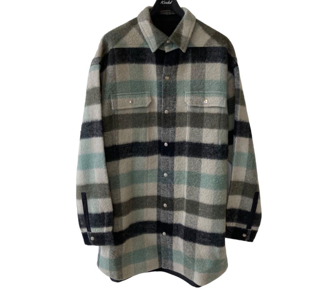 Rick Owens Outershirt アウターシャツ チェック - メルカリ
