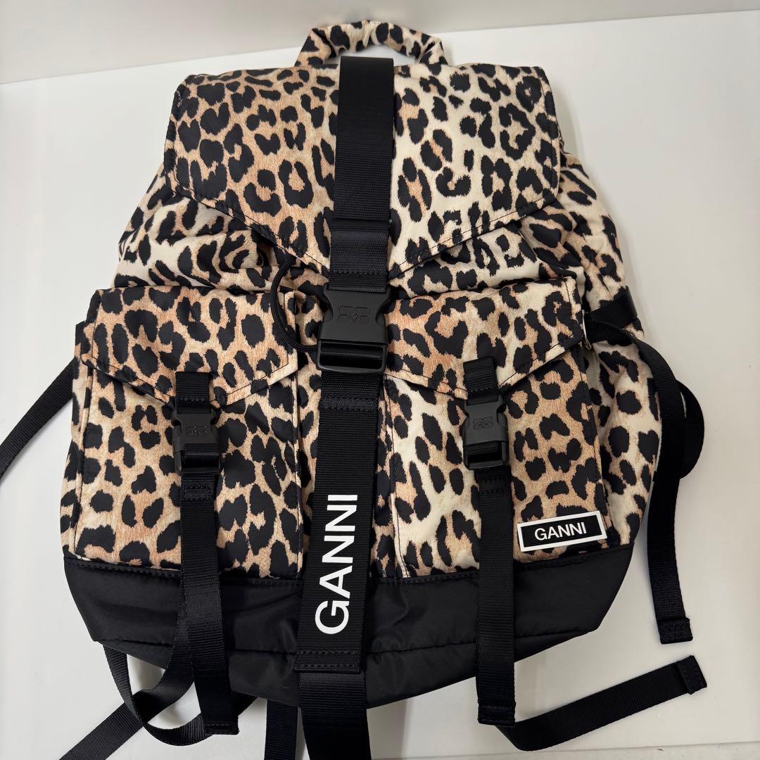 GANNI ガニー レオパード柄 バックパック リュック レオパード マルチカラー Ganni(ガニー) バックパック・リュック