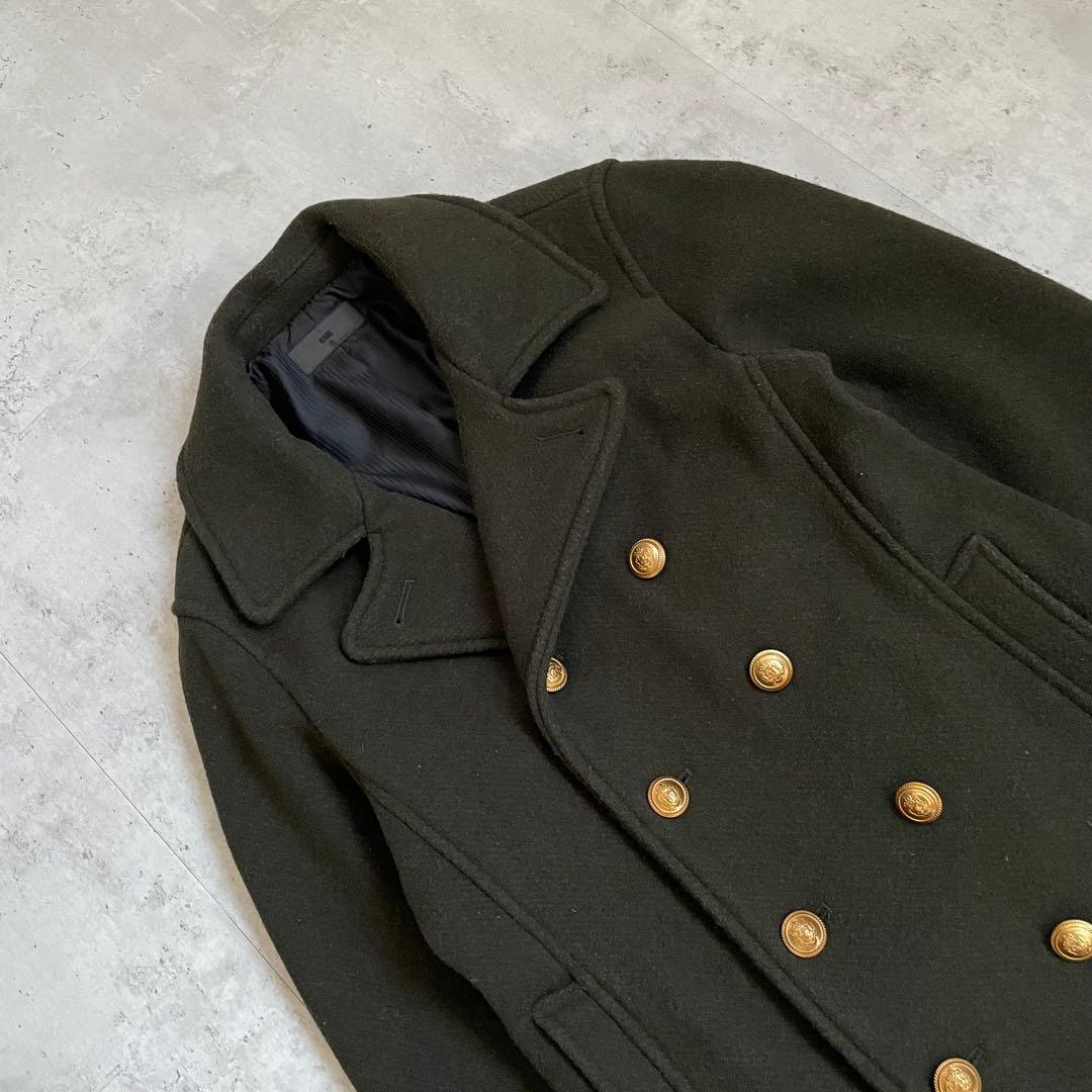 ナポレオンジャケット ピーコート 金ボタン カーキ モード ミリタリー y2k