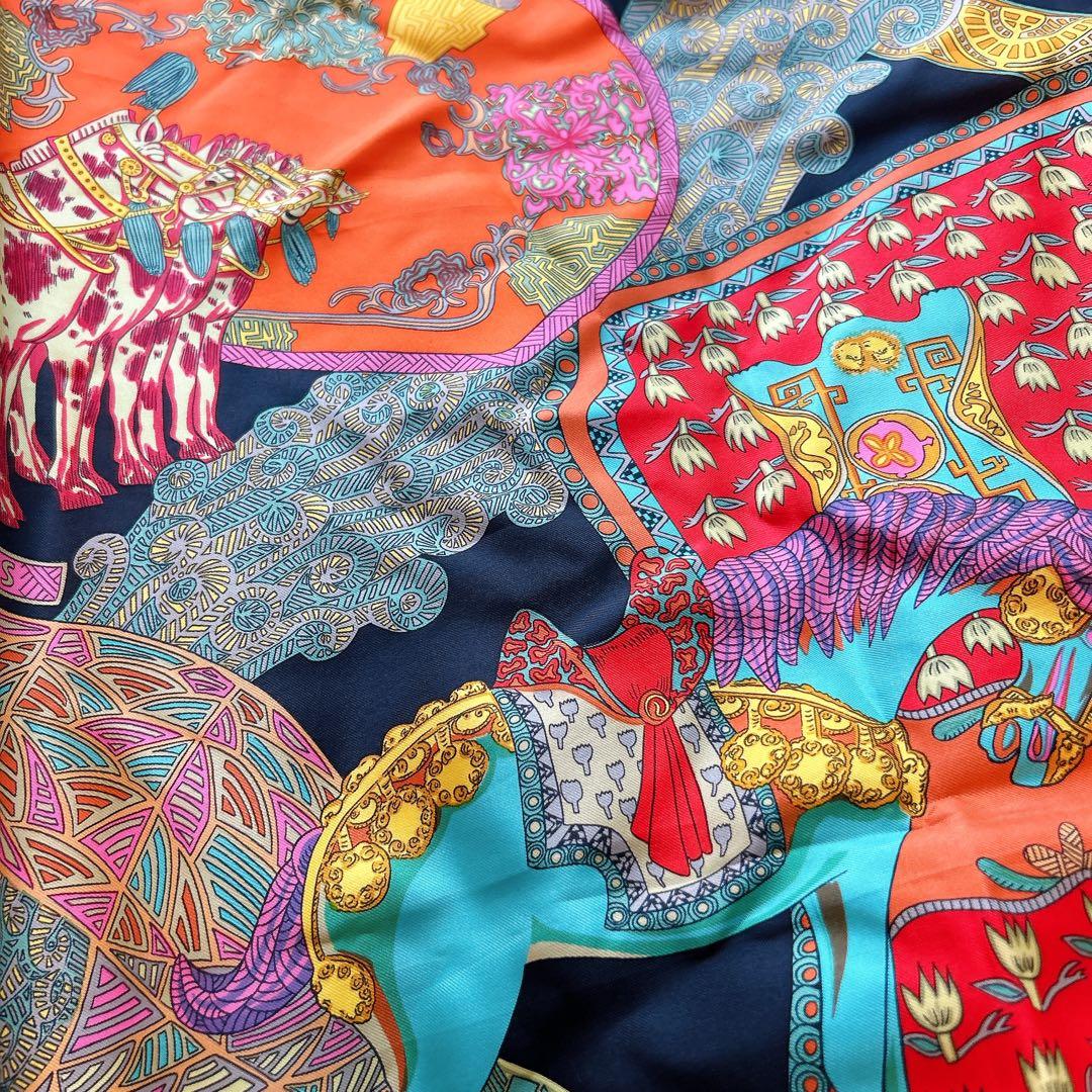 HERMES エルメススカーフ カレ90 アートデステップス