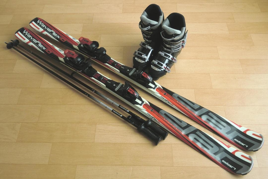 ■1月限定■送料無料■エラン■メンズスキーセット■板160靴27.5■メンテ付■ スキー板 スキーセット メンズ スキー3点セット〔初級 スターター