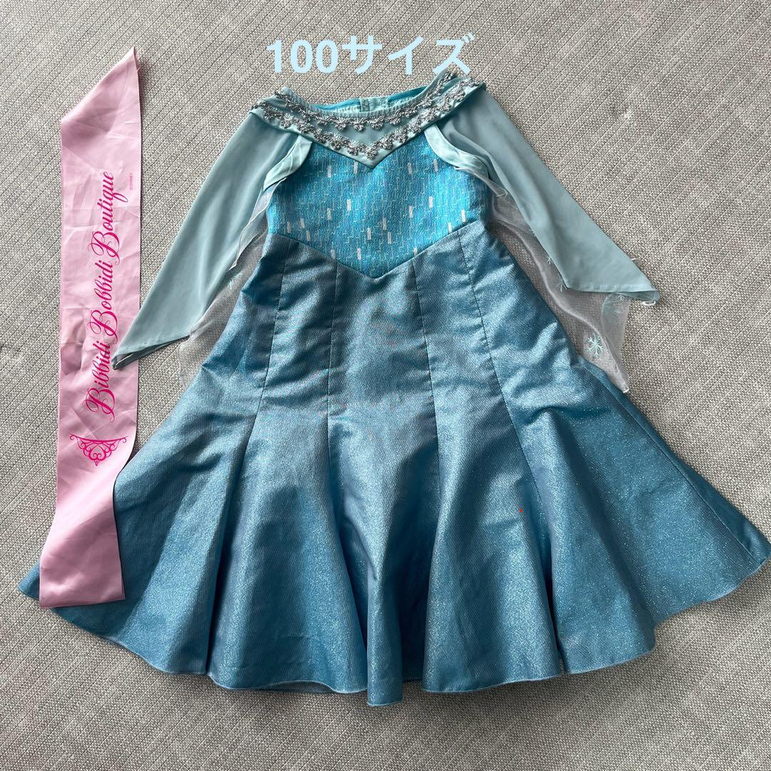 【ありすべる】エルサ 100cm ドレス/シューズ/サッシュ ありすべる】エルサ 100cm ドレス/シューズ/サッシュ ありすべる様専用