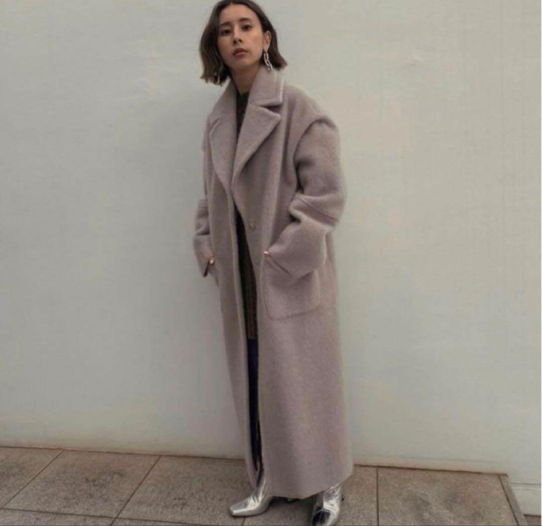 AMERI フェイク ムートン ロング コート　リバーシブル　クリーニング済み Ameri VINTAGE(アメリヴィンテージ)の「BLANKET LIKE FAKE MOUTON COAT