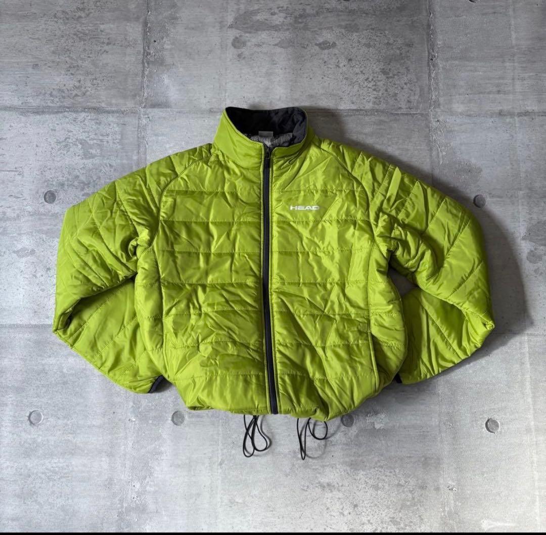 y2k パファージャケット ドローコード 短丈 蛍光 黄緑 レアカラー
