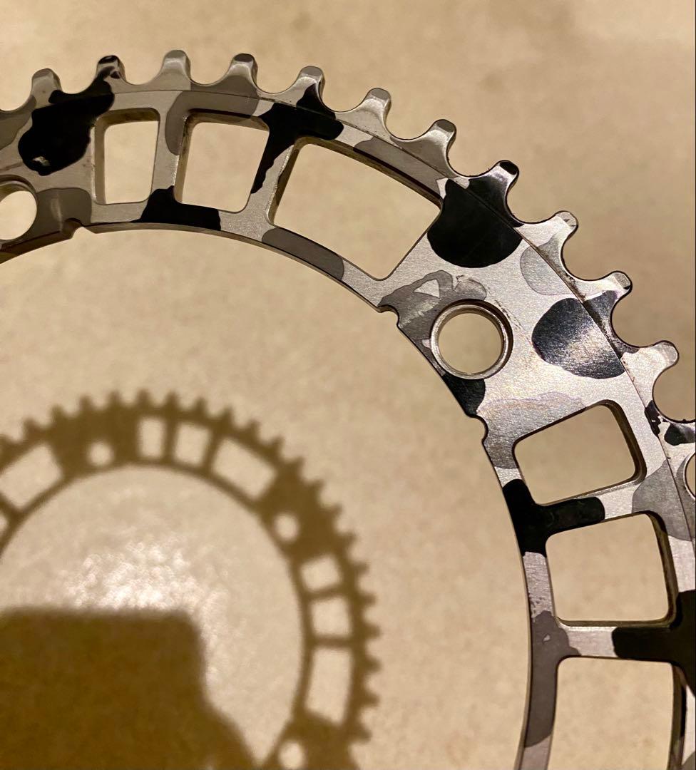 AARN track chainring camo 47T PCD144 144#47/49/51/53/55 B&W Camo