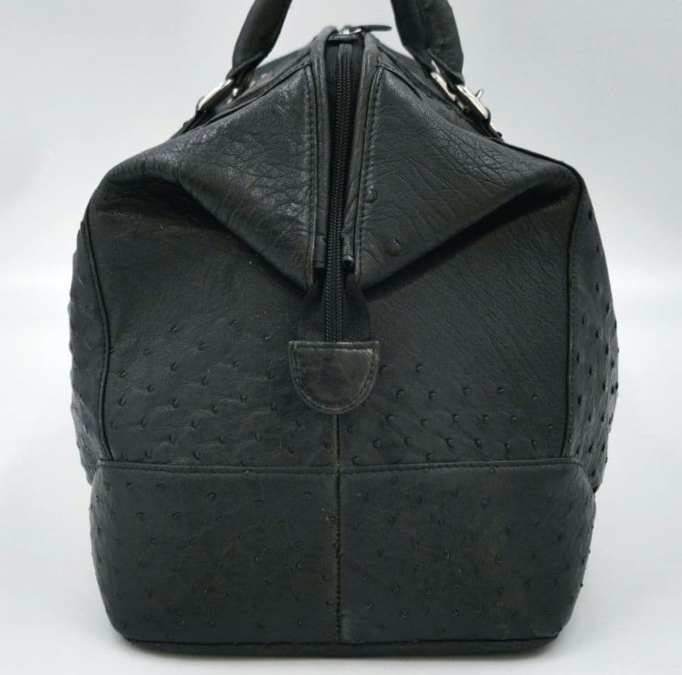 美品 高級◎】オーストリッチ ボストンバッグ 2way 斜め掛け 大容量