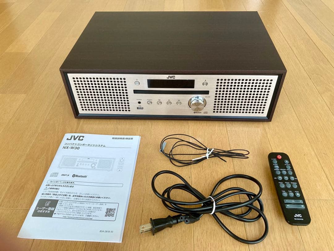 JVC NX-V30 Bluetooth ミニコンポ JVC NX-W30 Compact Stereo System Bluetooth Walnut Wood Cabinet CD