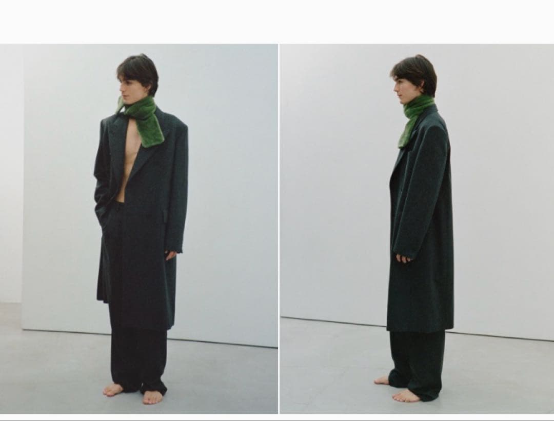 新品未使用 AURALEE MERINO MOUTON STOLE GREEN - メルカリ