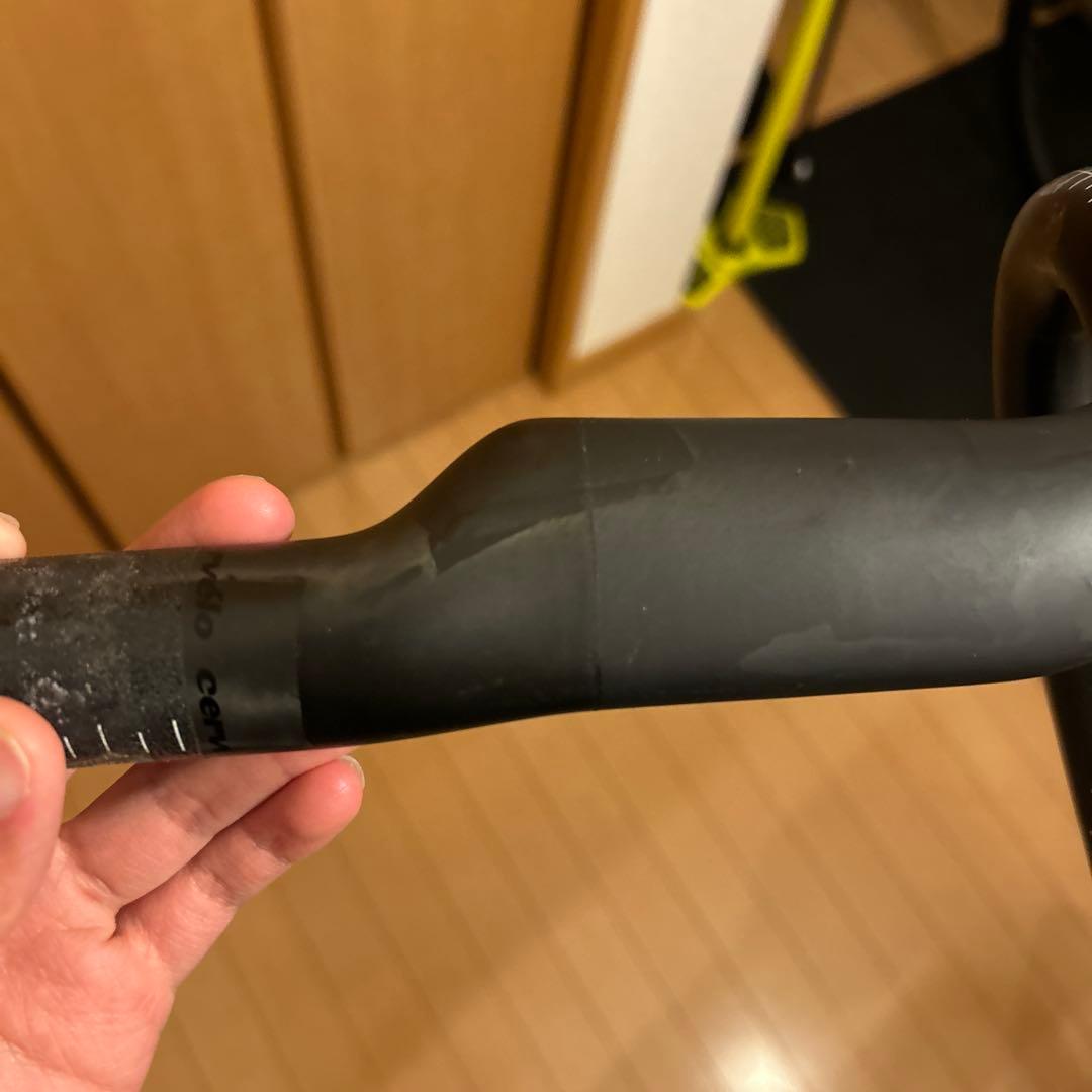 最終値下げ cervelo 純正エアロカーボンハンドル 380mm - メルカリ