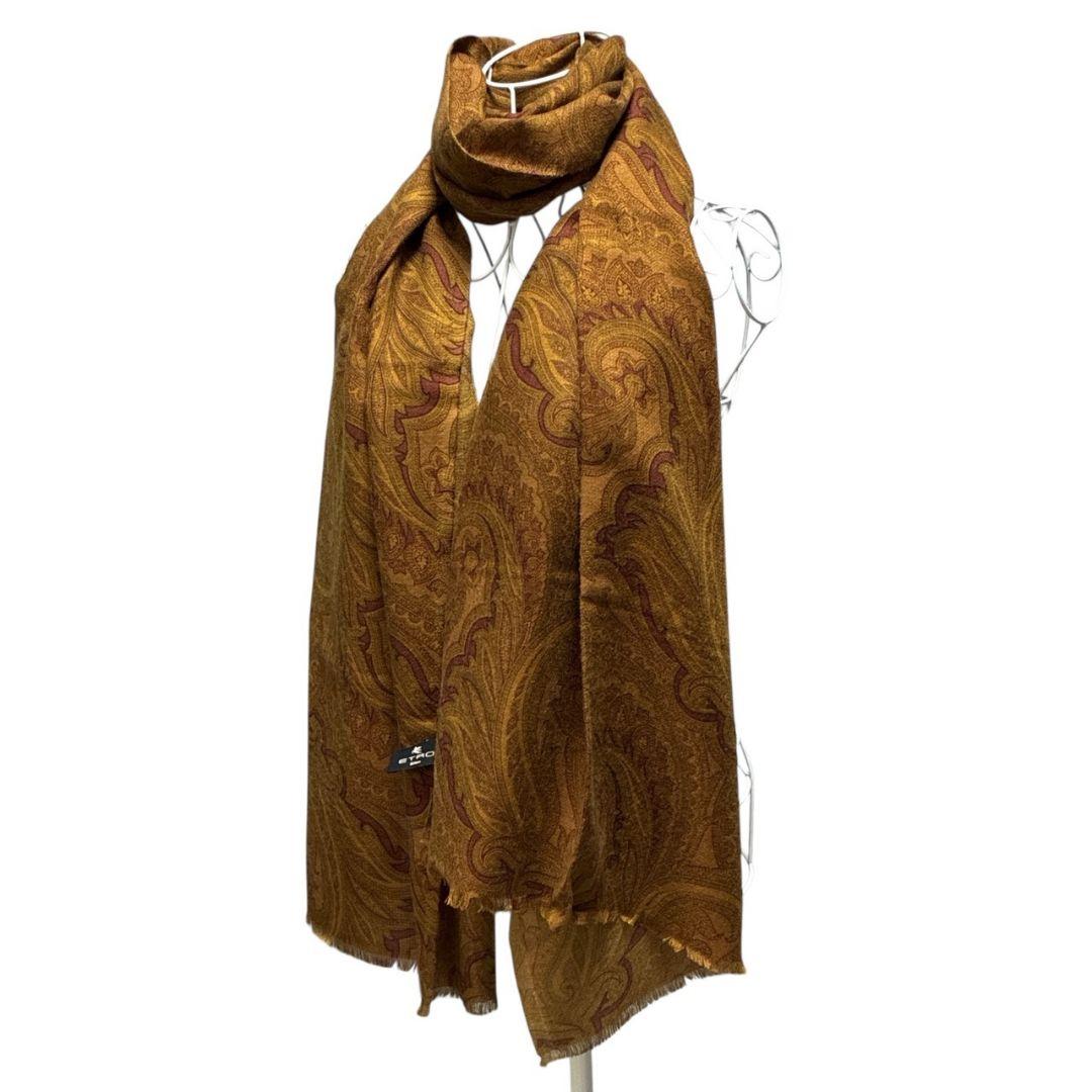 極美品】ETRO エトロ カシミヤ×シルク イタリア 大判ストール スカーフ