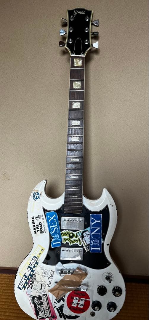 い*く様 Greco SG ギター　ジャンク品　ロゴ　ワッカバージョン い*く様 Greco SG ギター ジャンク品 ロゴ ワッカバージョン Greco Sg