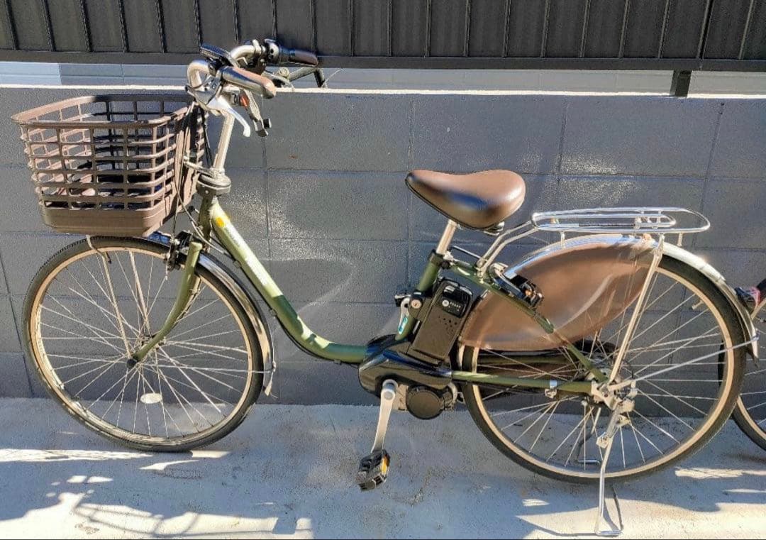 パナソニック be fd633 電動アシスト自転車 オリーブグリーン送料込み値段 Panasonic（パナソニック） 電動アシスト自転車 ビビ・DX BE-FD633G 26