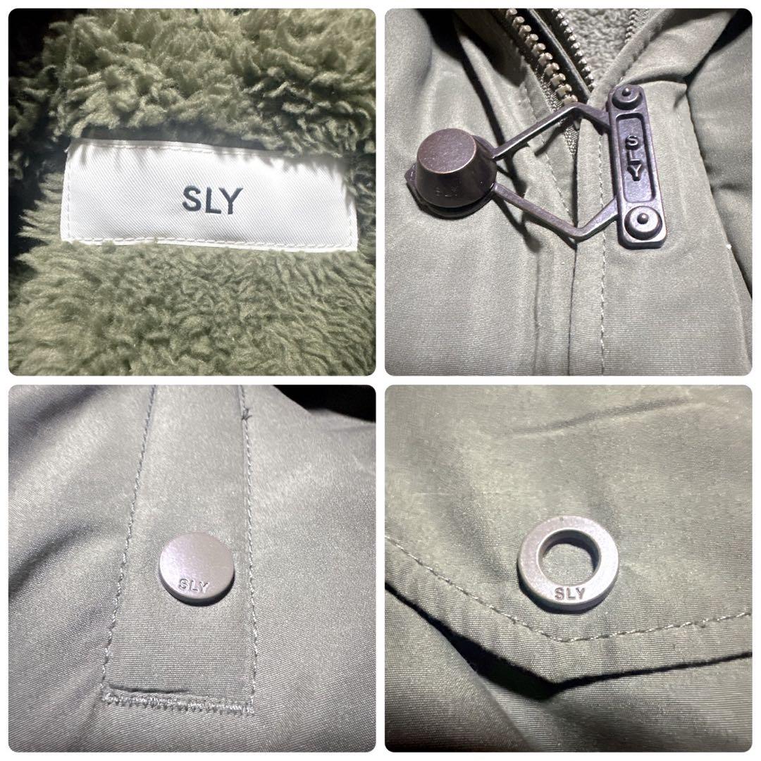 SLY ミリタリーモッズコート ボアライナーフード カーキ 鬼ファー 平成