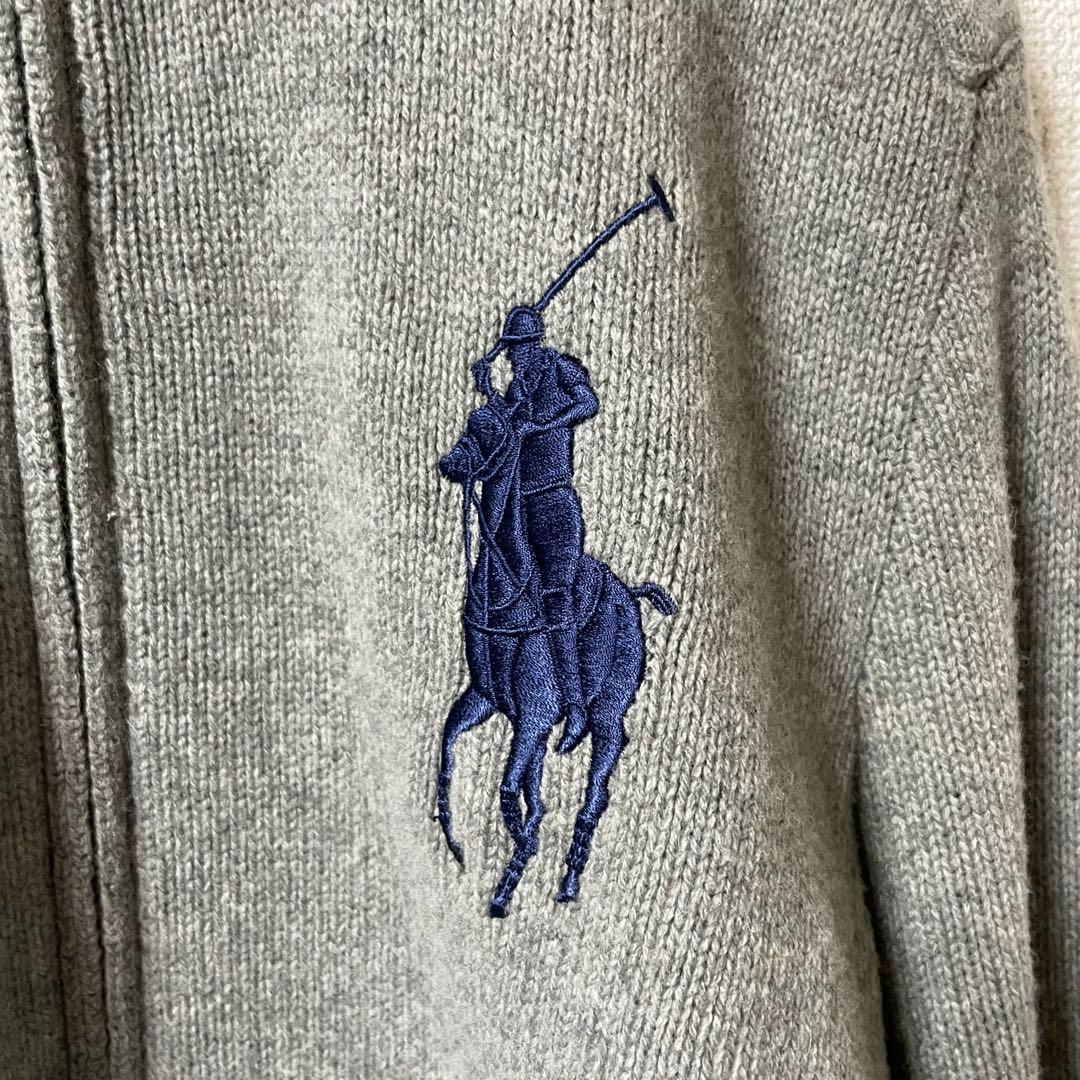 ポロラルフローレン ドライバーズニット ビッグポニー フルジップ