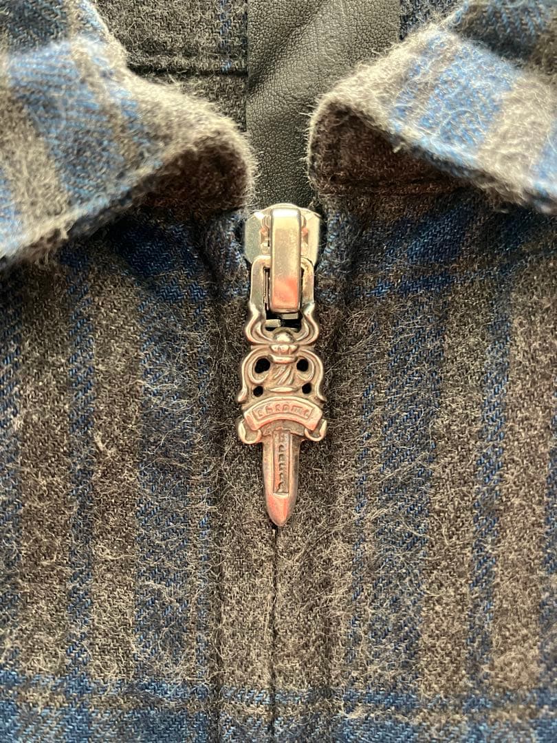 CHROME HEARTS HEYWOOD ダガージップチェック半袖シャツ - メルカリ