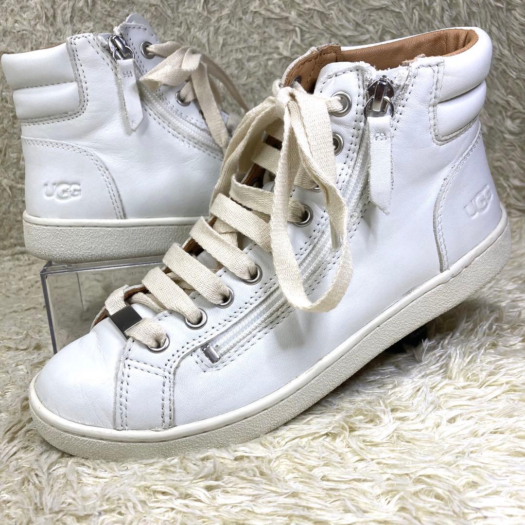 極美品』UGG アグ Olive オリーブ ハイカットスニーカー サイドジップ