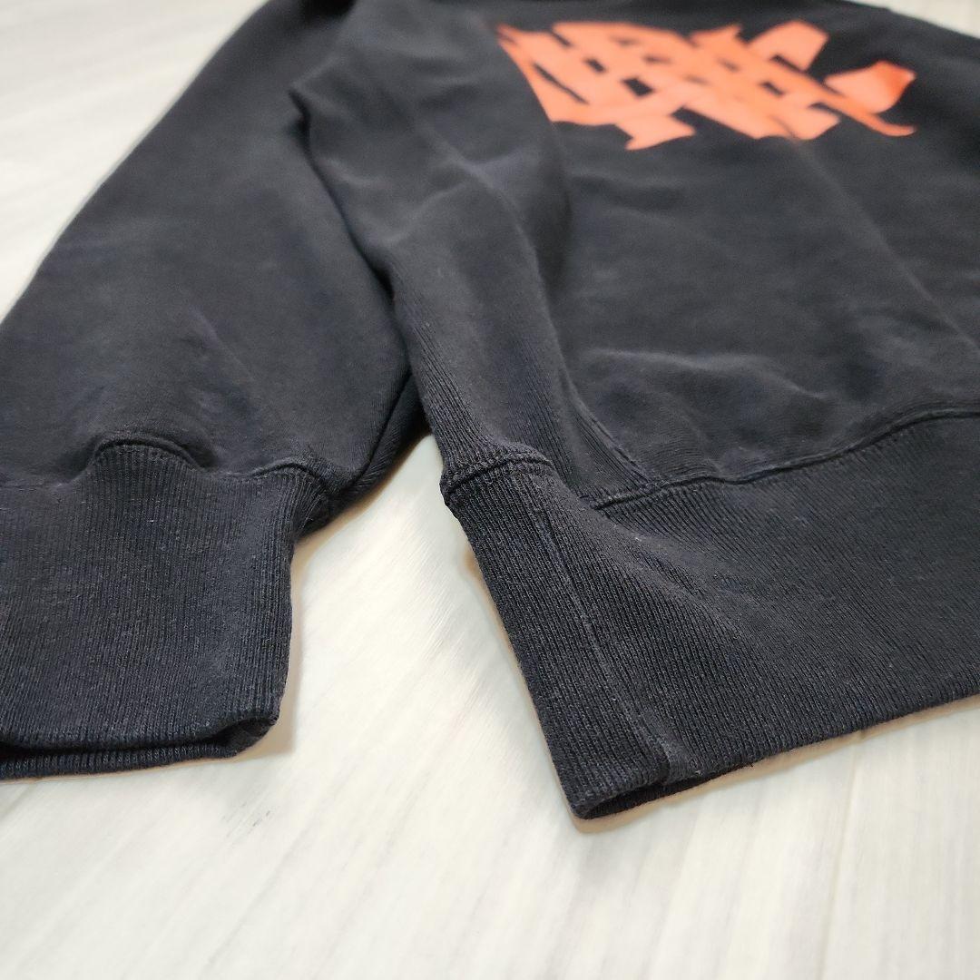 ☆Cph/Golf☆裏起毛OVERLAP LOGO クルースウェットL黒オレンジ