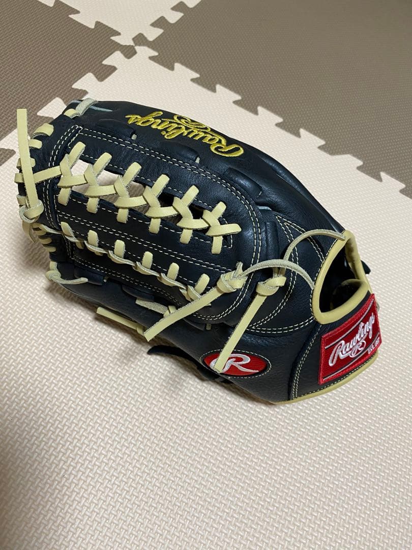 Rawlings 軟式グローブ 黒/クリーム 美品 Rawlings（ローリングス） 野球 軟式グローブ グラブ HOH PRO EXCEL FS