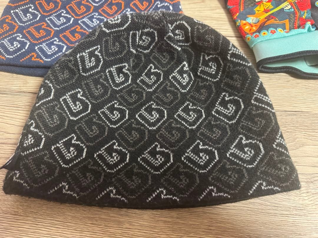 バートン BURTON グローブ スカル スノボ スキー ニット帽 3点セット