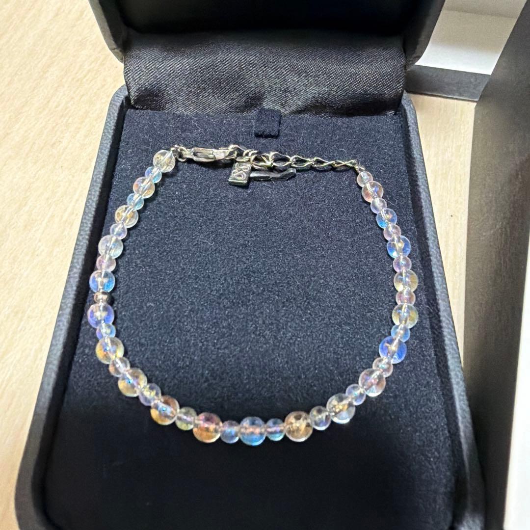 ファイテン ブレスレット チタンコーティング水晶 3mm・4mm玉 15cm