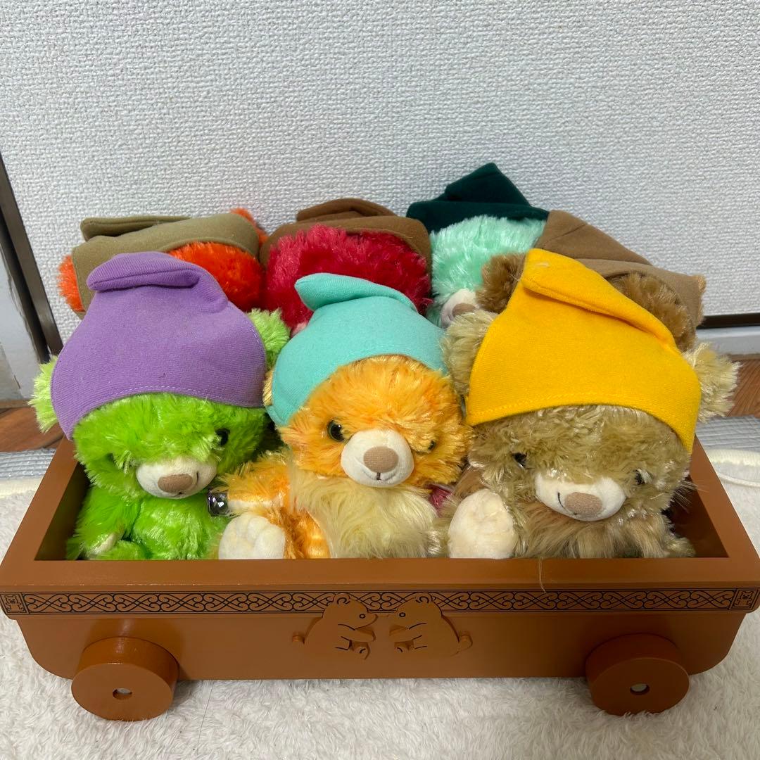 ディズニー ユニベアシティ 白雪姫 7人のこびと ぬいぐるみ トロッコ
