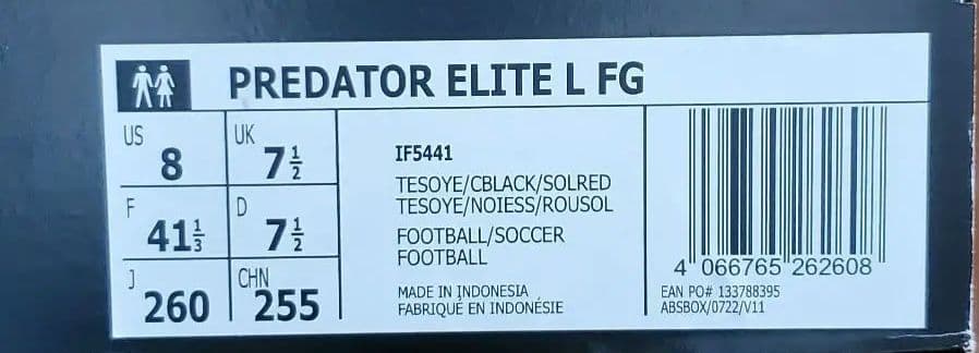 アディダス　プレデター　ELITE L　FG 26.0cm　新品未使用