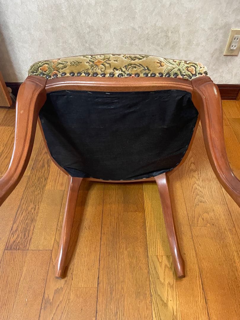 マルニ家具 クラシック ベージュ ファブリック ダイニングチェア ①の