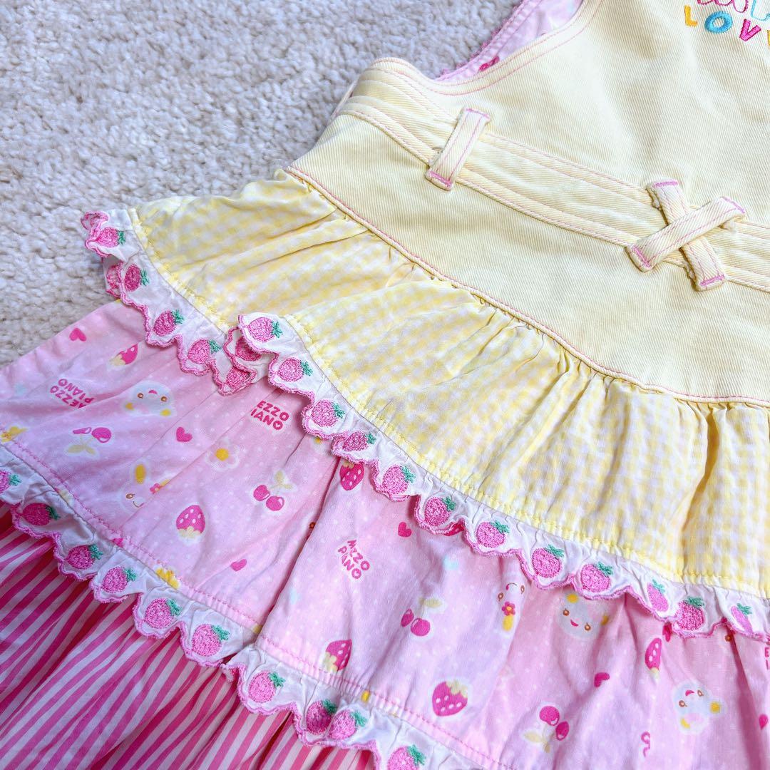 う*】様 【希少】メゾピアノ ジャンパースカート 110 平成レトロ Y2K