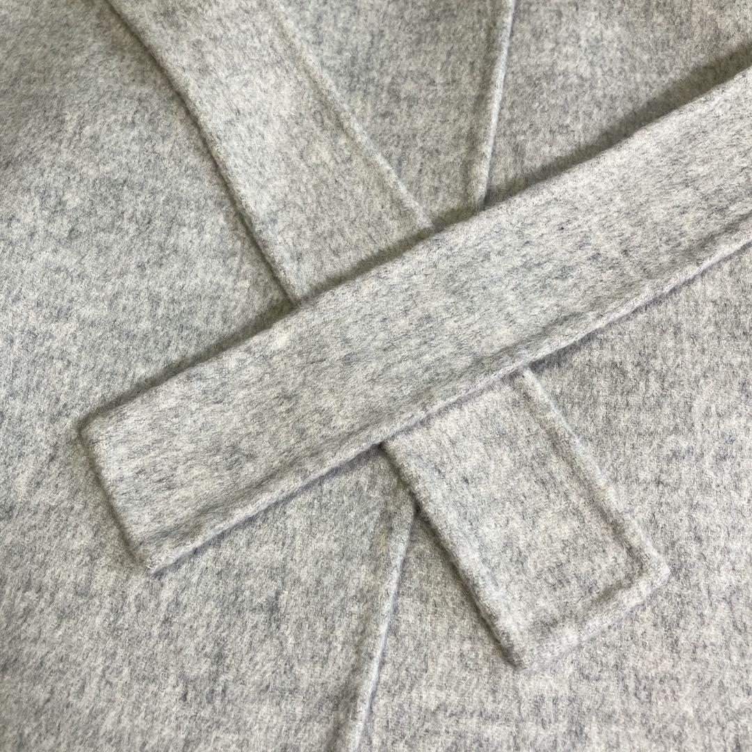 極美品 JOSEPH ウールカシミヤ 女優襟ベルテッドコート リバーコート