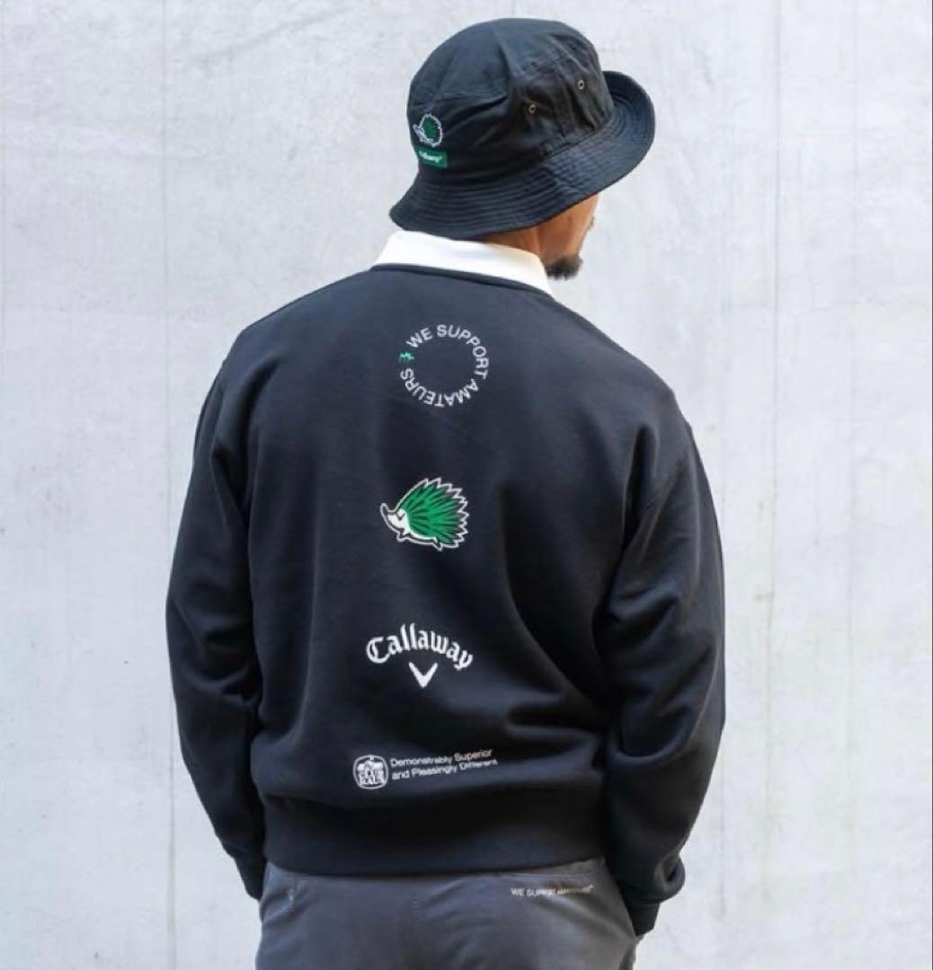 【新品完売品】クラブハウス×キャロウェイ コラボ クルーネックスウェット XL 再入荷】Callaway × CLUBHAUS 2025 Collaboration オンラインストア