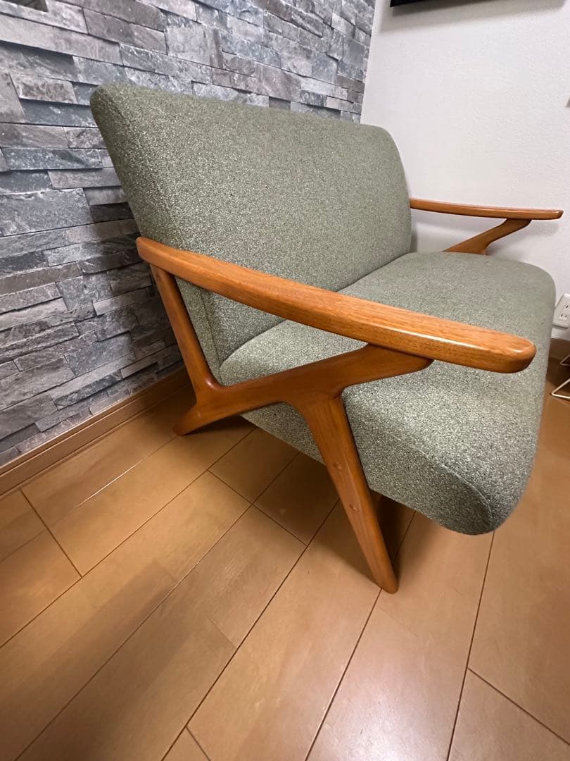 専用 25年製 美品 カリモク60 Kチェア モケットグリーン 1シーター 1P
