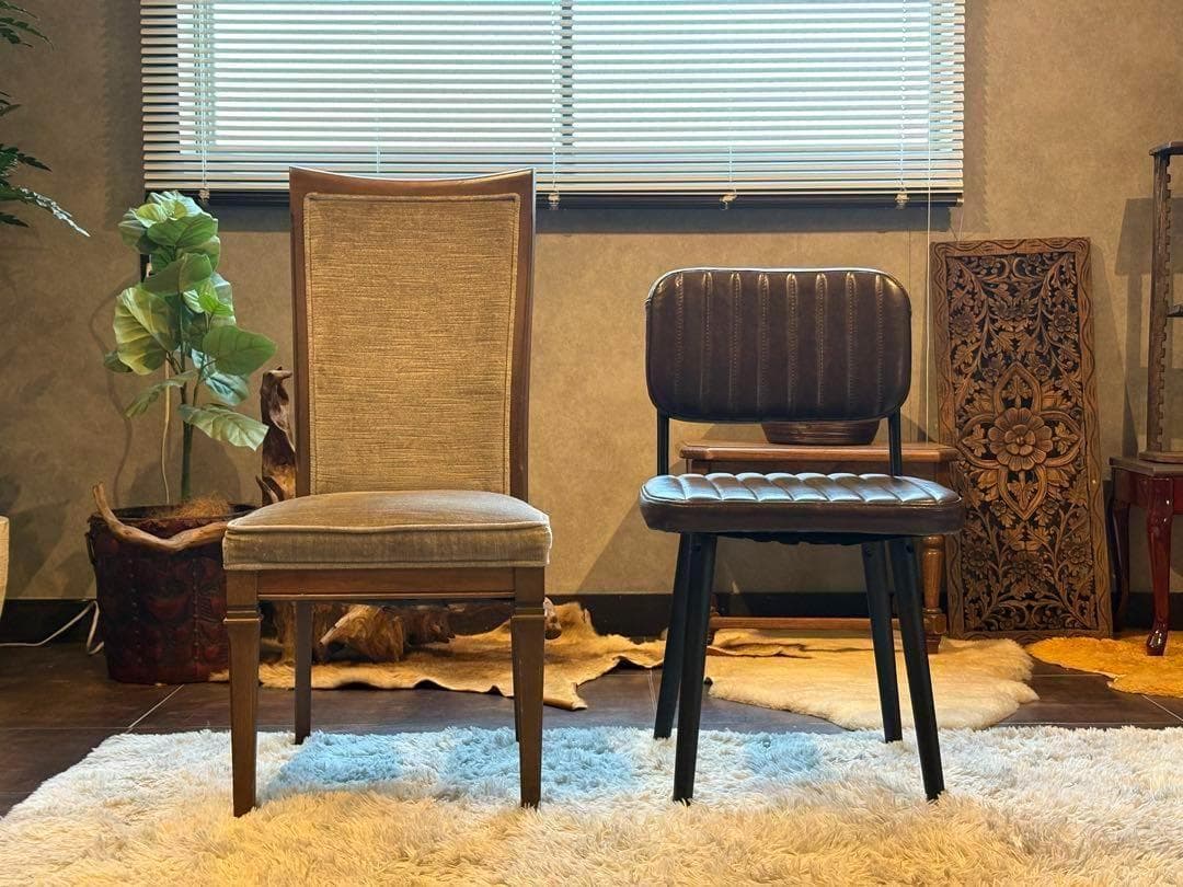 希少 マルニ maruni ヴィンテージチェア 2脚セット 合皮レザー IZ