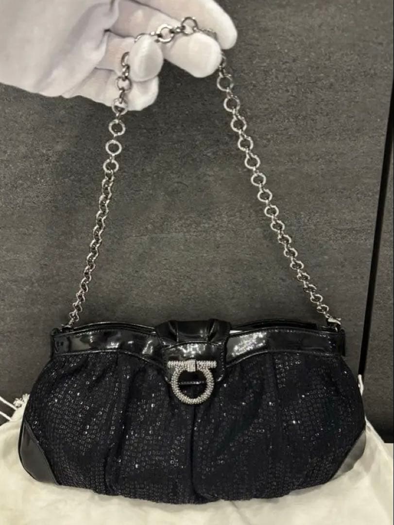 フェラガモ　ガンチーニ　ストーン　スパンコール　パーティーバッグ 楽天市場】フェラガモ ハンドバッグ FERRAGAMO ガンチーニ 214446