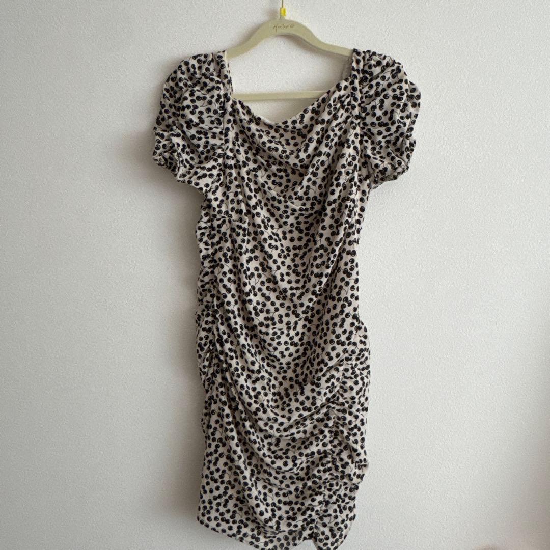 専用Draped Cherry Pattern Mini One-Piece