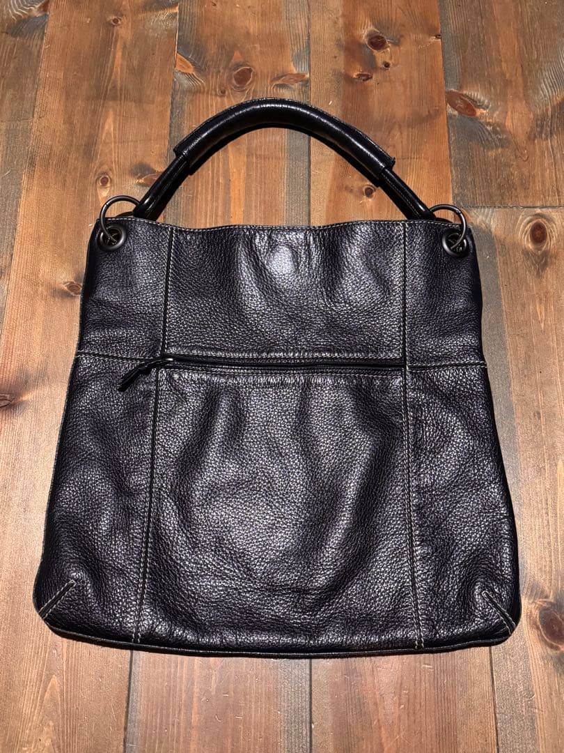 ボッテガ　黒のレザートートバッグ BOTTEGA VENETA】ボッテガヴェネタ『レザー トートバッグ』メンズ