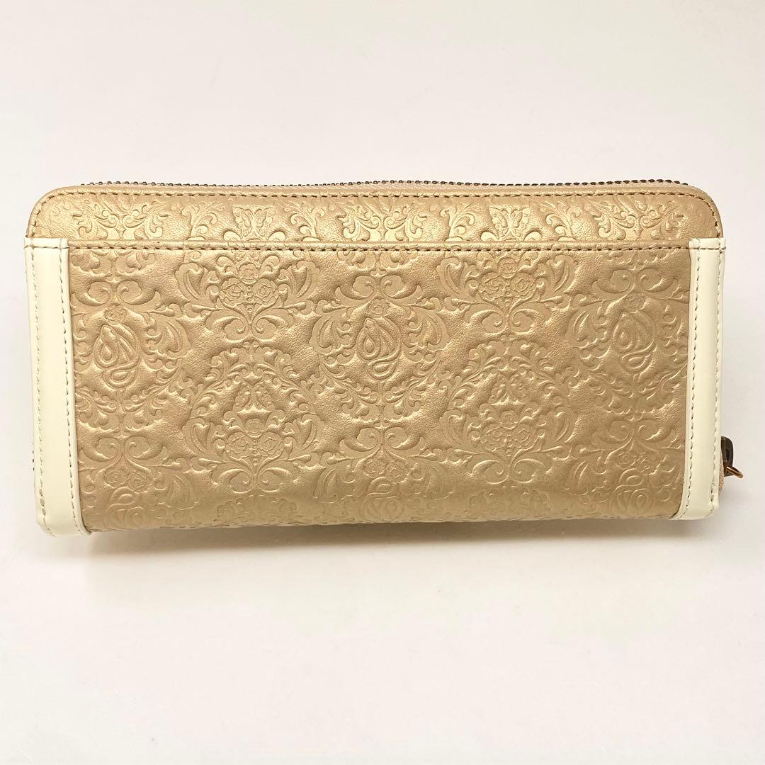 ANNA SUI アナスイ 長財布 セルパン ジップ ラウンド長財布 ゴールド