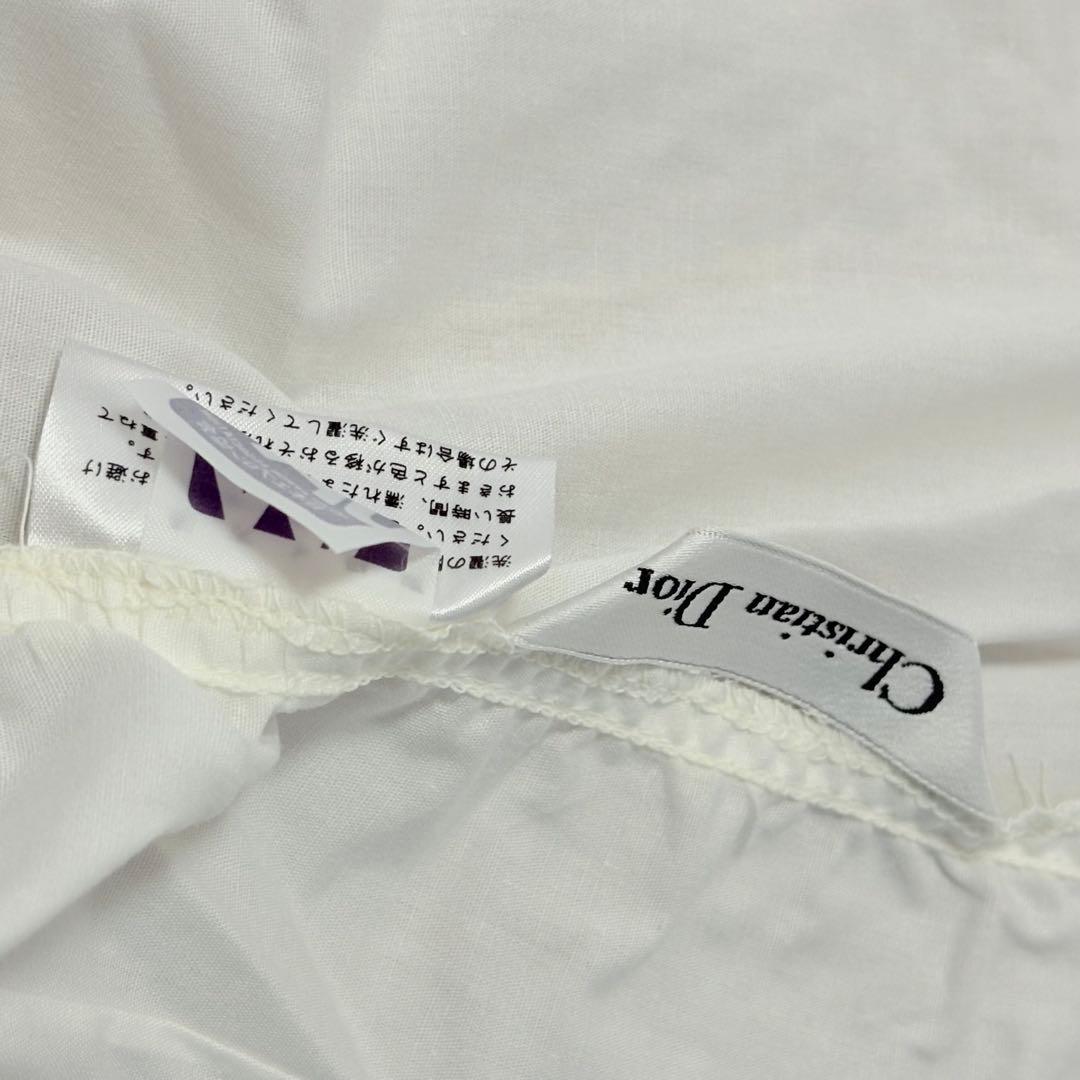 Christian Dior 旧ロゴフリルエプロン ヴィンテージ ホワイト